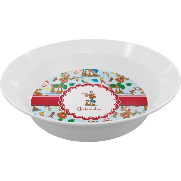 Custom Reindeer Melamine Bowl (Personalized)