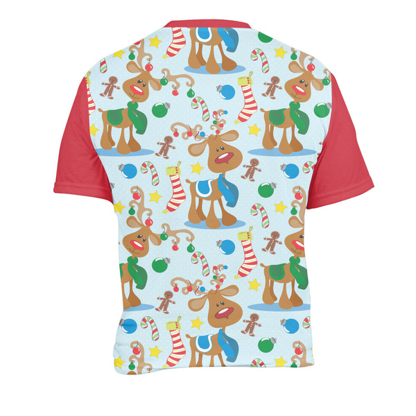 Reindeer Men's Crew Neck T Shirt Medium - Back