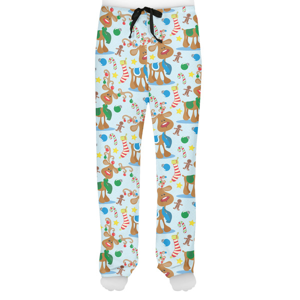 Reindeer Men's Pjs Front - on model