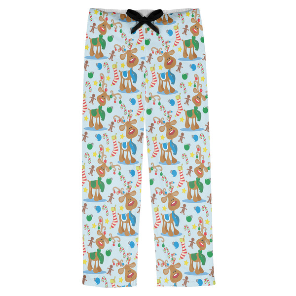 Custom Reindeer Mens Pajama Pants - L