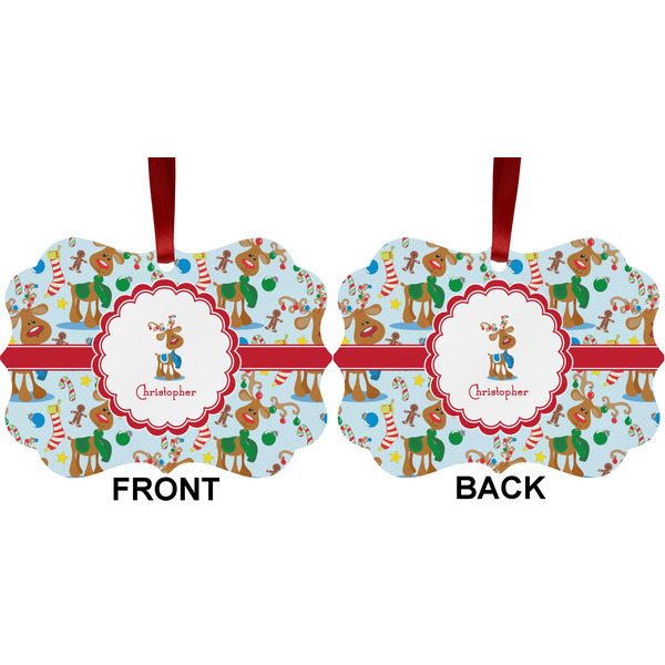 Reindeer Metal Benilux Ornament - Front and Back (APPROVAL)