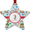 Reindeer Metal Star Ornament - Double Sided w/ Name or Text