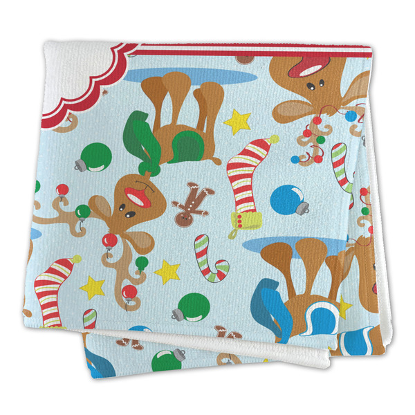 Reindeer Microfiber Dish Rag - FOLDED (square)