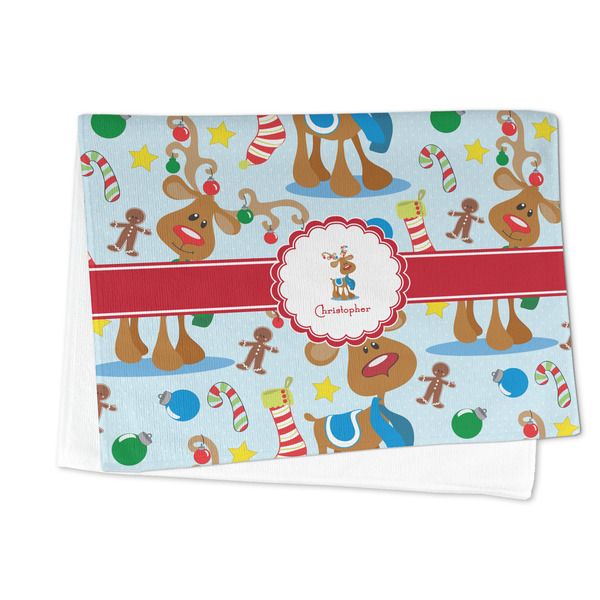Reindeer Microfiber Dish Towel - FOLDED HALF