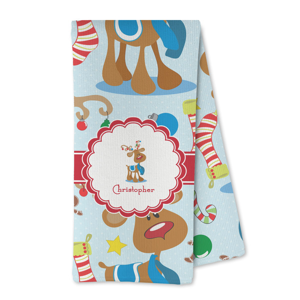 Custom Reindeer Kitchen Towel - Microfiber (Personalized)