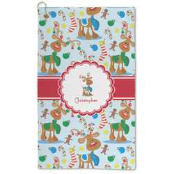 Reindeer Microfiber Golf Towel (Personalized)