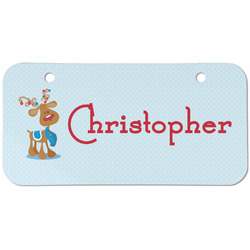 Reindeer Mini/Bicycle License Plate (2 Holes) (Personalized)