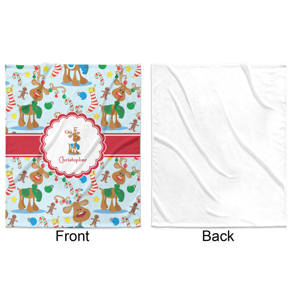 Reindeer Minky Blanket - 50"x60" - Single Sided - Front & Back