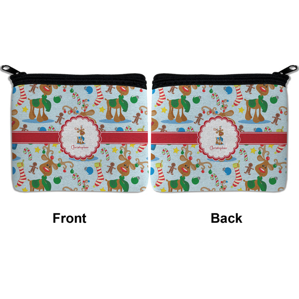 Reindeer Neoprene Coin Purse - Front & Back (APPROVAL)