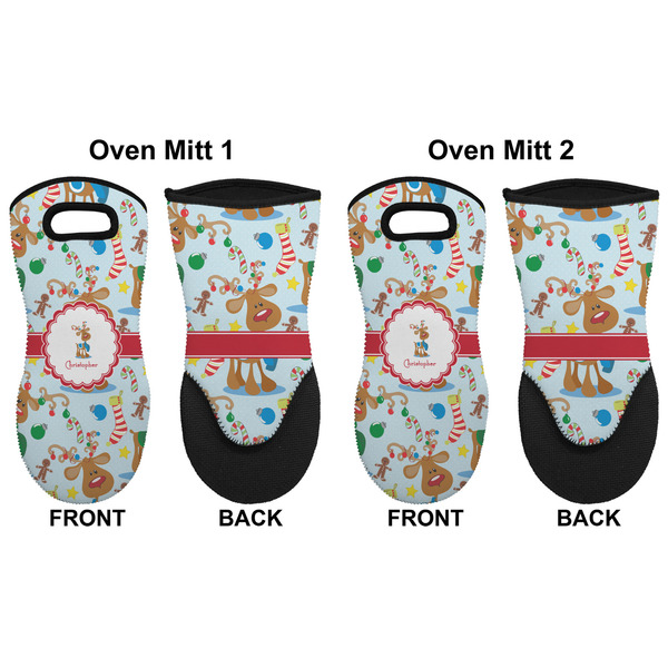 Reindeer Neoprene Oven Mitt - Set of 2 - Approval