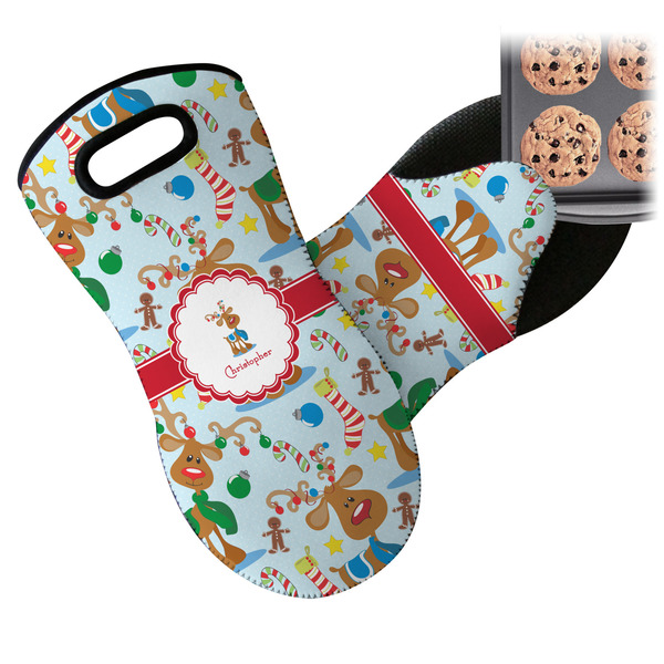 Reindeer Neoprene Oven Mitt