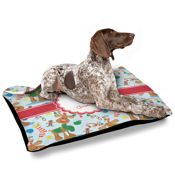 Reindeer Outdoor Dog Beds - Large - IN CONTEXT