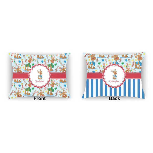 Reindeer  Outdoor Rectangular Throw Pillow (Front and Back)