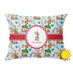 Reindeer Outdoor Throw Pillow (Rectangular) (Personalized)
