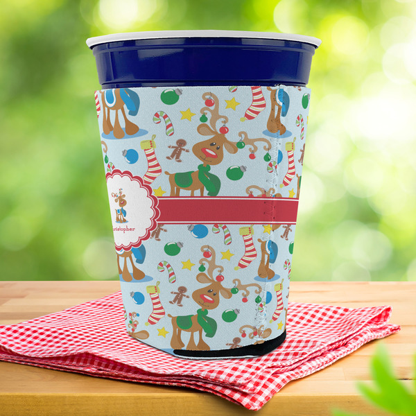 Reindeer Party Cup Sleeves - with bottom - Lifestyle