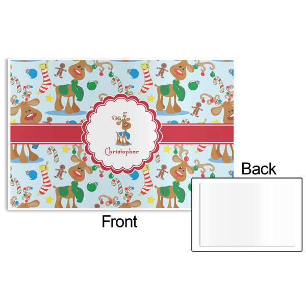 Reindeer Disposable Paper Placemat - Front & Back