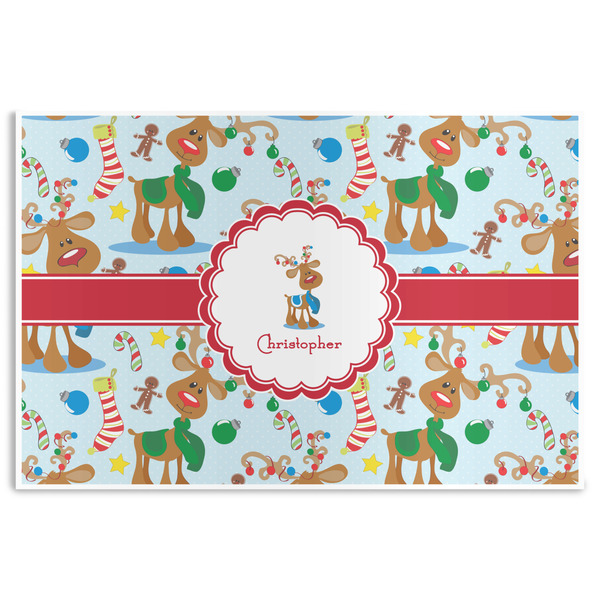 Custom Reindeer Disposable Paper Placemats (Personalized)