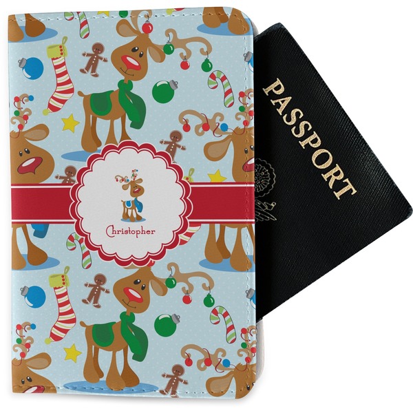 Custom Reindeer Passport Holder - Fabric (Personalized)