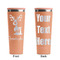 Reindeer Peach RTIC Everyday Tumbler - 28 oz. - Front and Back