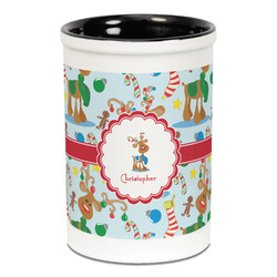 Reindeer Ceramic Pencil Holders - Black