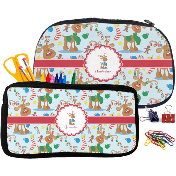 Reindeer Pencil / School Supplies Bags Small and Medium