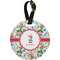 Reindeer Plastic Luggage Tag - Round (Personalized)