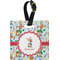 Reindeer Plastic Luggage Tag - Square w/ Name or Text
