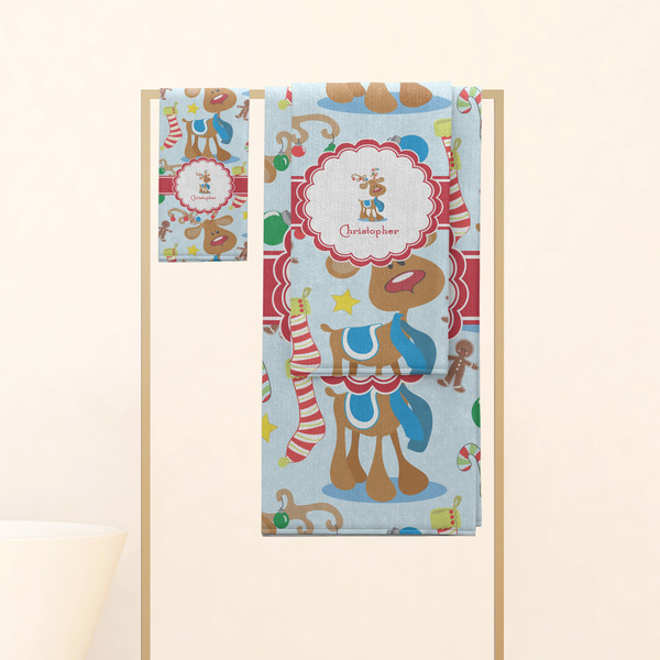 Reindeer Personalized Towel Set