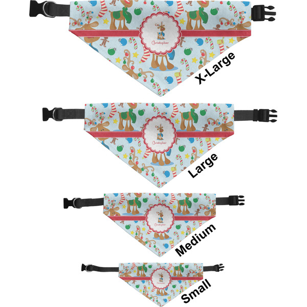 Reindeer Pet Bandana Sizes