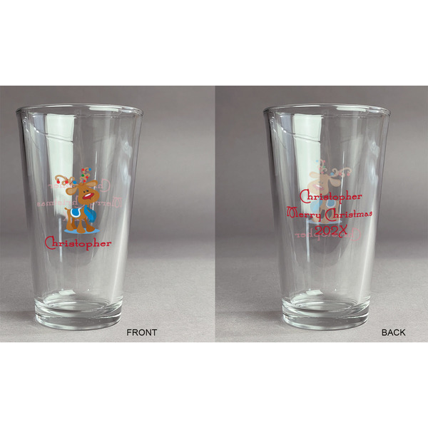 Reindeer Pint Glass - Two Content - Approval