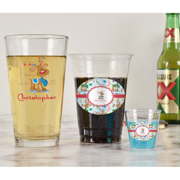 Reindeer Pint Glass - Two Content - In Context