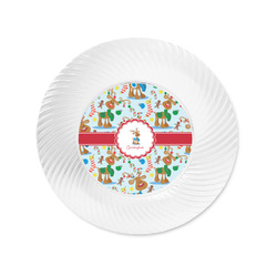 Reindeer Plastic Party Appetizer & Dessert Plates - 6" (Personalized)