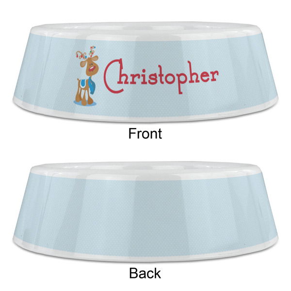 Reindeer Plastic Pet Bowls - Large - APPROVAL