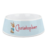 Reindeer Plastic Dog Bowl - Medium (Personalized)