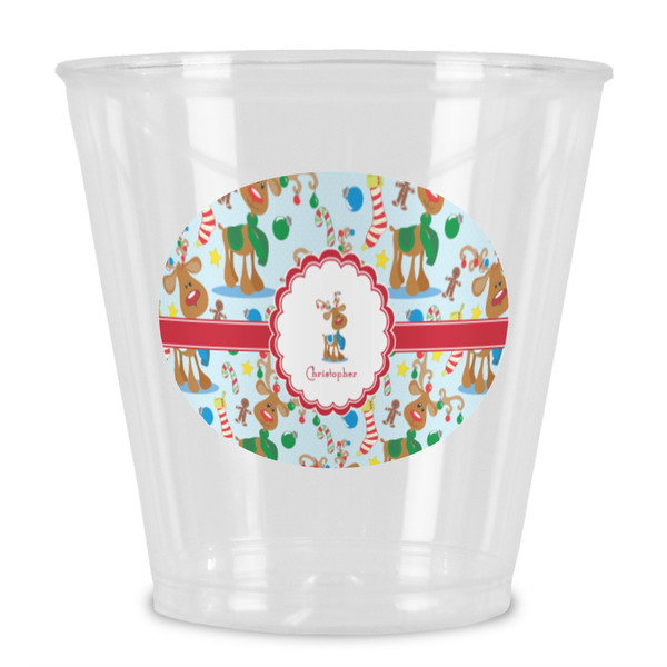 Custom Reindeer Plastic Shot Glass (Personalized)