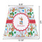 Reindeer Poly Film Empire Lampshade - Dimensions