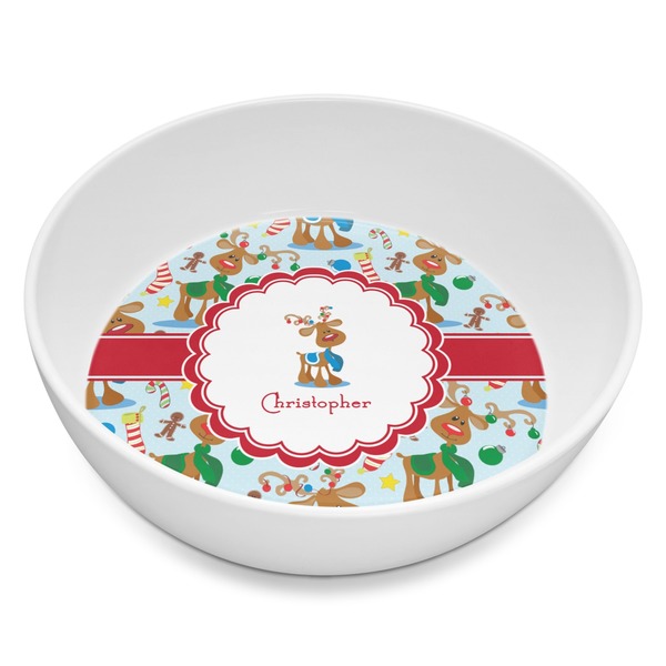 Custom Reindeer Melamine Bowl - 8 oz (Personalized)