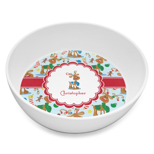 Custom Reindeer Melamine Bowl - 8 oz (Personalized)