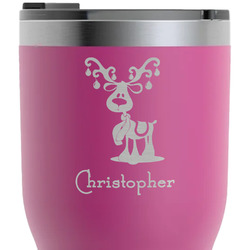 Reindeer RTIC Tumbler - Magenta - Laser Engraved - Double-Sided (Personalized)