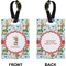Reindeer Rectangle Luggage Tag (Front + Back)