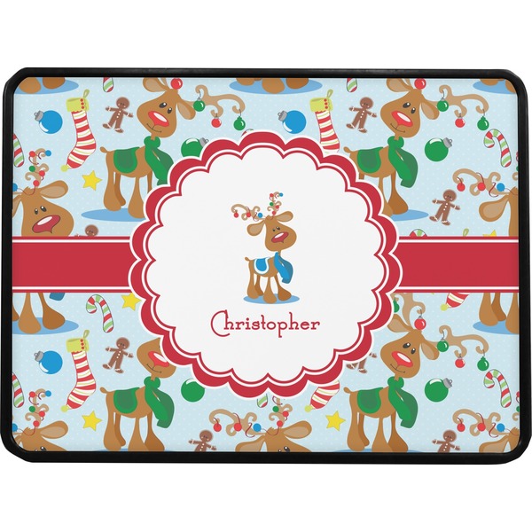 Reindeer Rectangular Trailer Hitch Cover (Personalized)