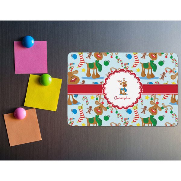 Reindeer Rectangular Fridge Magnet - LIFESTYLE