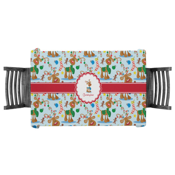 Custom Reindeer Tablecloth - 58"x58" (Personalized)