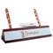 Reindeer Red Mahogany Nameplate with Business Card Holder (Personalized)