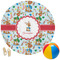 Reindeer Round Beach Towel (Personalized)