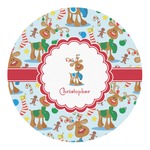 Reindeer Round Decal - Small (Personalized)