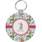 Reindeer Round Plastic Keychain (Personalized)