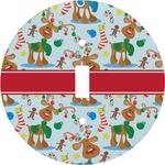 Reindeer Round Light Switch Cover