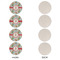 Reindeer Round Linen Placemats - APPROVAL Set of 4 (single sided)