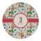 Reindeer Round Linen Placemat (Personalized)